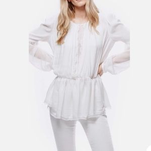 GUC Free People The Soul Serene
Peasant Top Ivory Blouse | Medium